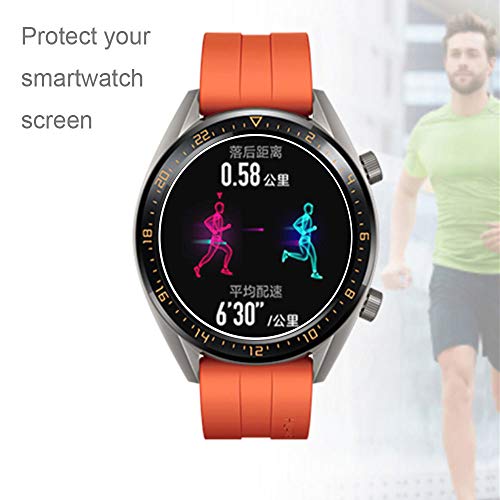 THILIVE [3 Unidades] Protector de Pantalla para Huawei Watch GT2/Honor MagicWatch 2, Vidrio Cristal Templado 9H Dureza,2.5D Touch,HD-Display,Anti-Huellas,Anti-Burbujas
