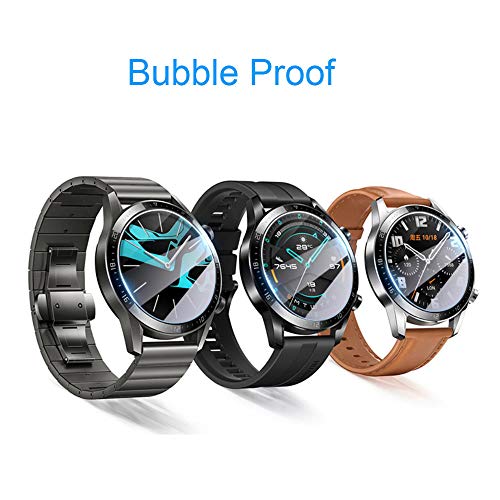 THILIVE [3 Unidades] Protector de Pantalla para Huawei Watch GT2/Honor MagicWatch 2, Vidrio Cristal Templado 9H Dureza,2.5D Touch,HD-Display,Anti-Huellas,Anti-Burbujas