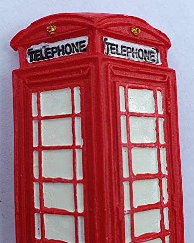 Thomas Benacci London - Imán para nevera, diseño de cabina de teléfono británica, color rojo