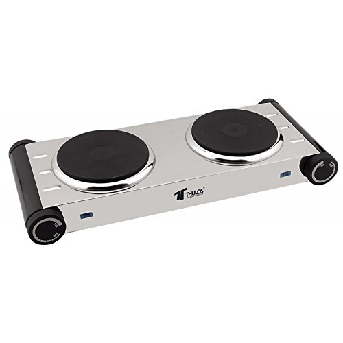 Thulos - Cocina Eléctrica 2 Quemadores Acer. Inox.