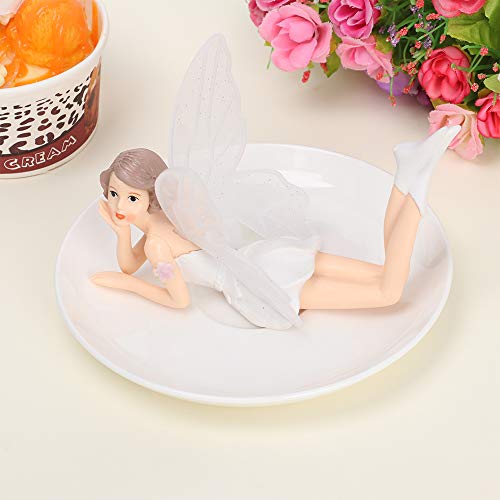 Tianayer Miniatura Flor Flying Fairy Figuritas DIY Hada del jardín decoración del Dollhouse Pixie Figura Coleccionable (Set (3pcs))