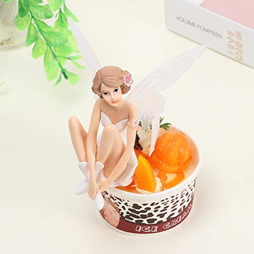 Tianayer Miniatura Flor Flying Fairy Figuritas DIY Hada del jardín decoración del Dollhouse Pixie Figura Coleccionable (Set (3pcs))