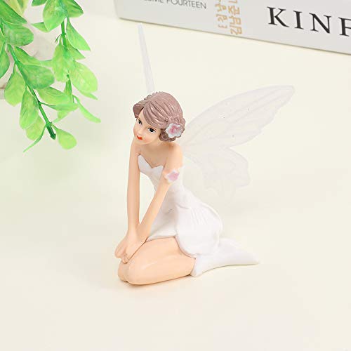 Tianayer Miniatura Flor Flying Fairy Figuritas DIY Hada del jardín decoración del Dollhouse Pixie Figura Coleccionable (Set (3pcs))