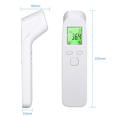 Tickas Termómetro digital para la frente, medidor de temperatura IR sin contacto portátil Modo de temperatura dual