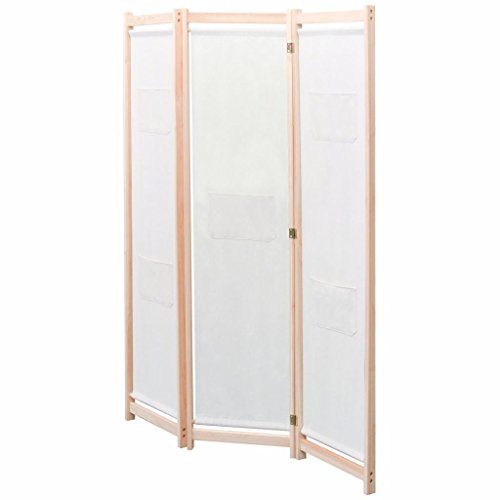 Tidyard Plegable Biombos Diseño 3-Panel Biombo Divisor Separador de Habitaciones Espacios Divisoria Madera de Pino 120x4x170cm