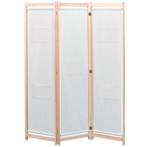 Tidyard Plegable Biombos Diseño 3-Panel Biombo Divisor Separador de Habitaciones Espacios Divisoria Madera de Pino 120x4x170cm