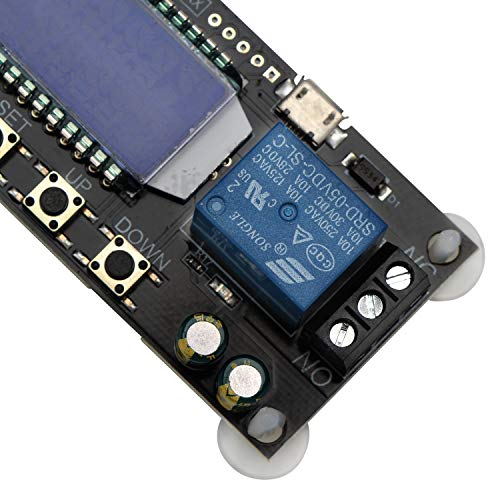 Tiempo de retardo Relé, Droking temporizador Controlador de retraso Módulo 5V 12V 24V Retraso Ciclo temporizador Retardo de activación ajustable Interruptor de control Tarjeta de relé con pantalla LCD