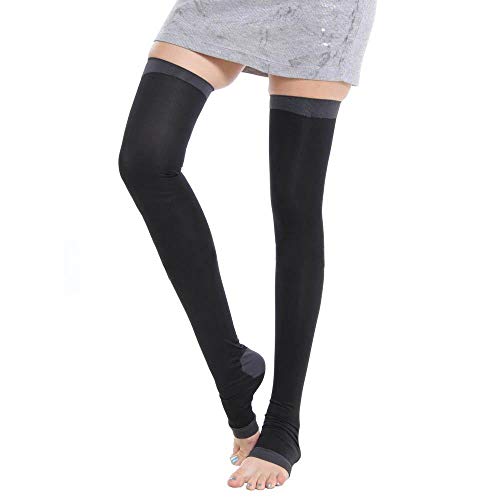TIGERROSA Calcetines De Deporte Para Mujer 2017 Nuevo 480D Medias Piernas Compresión Profesional Anti Varices Quema De Grasa Estufa Mujeres Dormir Salud Negro