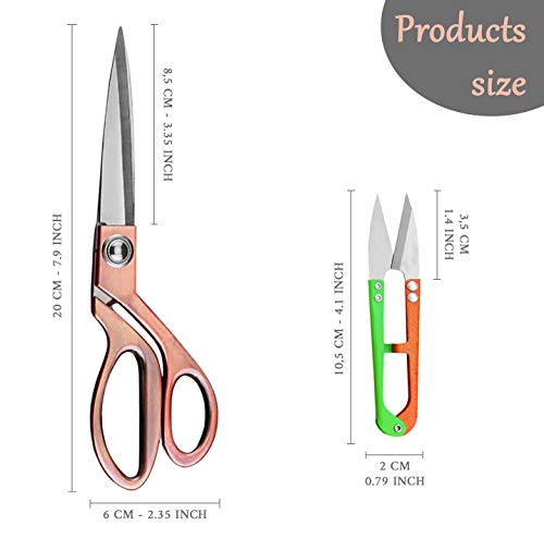 Tijeras costura profesional modista con corta hilos tijeras de costura acero inoxidable de alta calidad tijeras modista tela ropa sastre de coser bordar