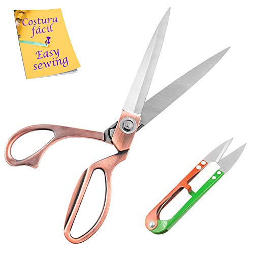 Tijeras costura profesional modista con corta hilos tijeras de costura acero inoxidable de alta calidad tijeras modista tela ropa sastre de coser bordar