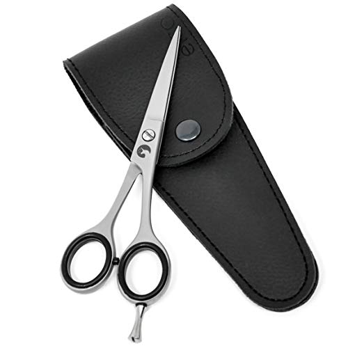 Tijeras Eico para cortar cabello– Tijeras de peluquería Premium extra afiladas con funda incluida – Filo microdentado unilateral que permite un corte perfecto para damas o caballeros.