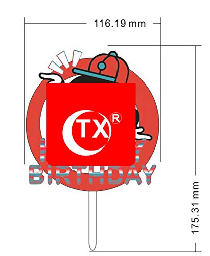 TIK Tok - Decoración para tarta de cumpleaños con texto en inglés "Happy Birthday"
