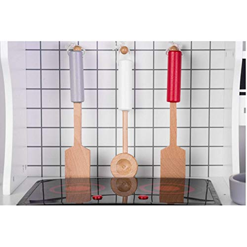 Tiktaktoo Completo Cocinita en Blanco Rojo de Madera Cocina de Juego de Niños Cocina de Juguete Hecha Cocina con Luz y Sonido Nuevo