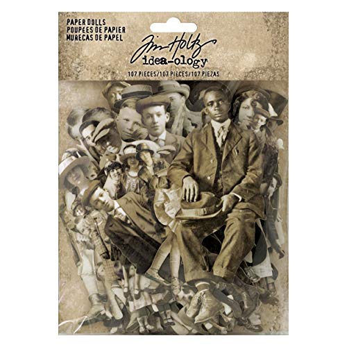 Tim Holtz Idea-Ology Paper Dolls Muñecas de Papel, Multicolor, 17.8 x 13 x 3 cm