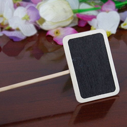 Tinksky 10 Piezas Pizarras de Madera con Base Tablero de Mensajes