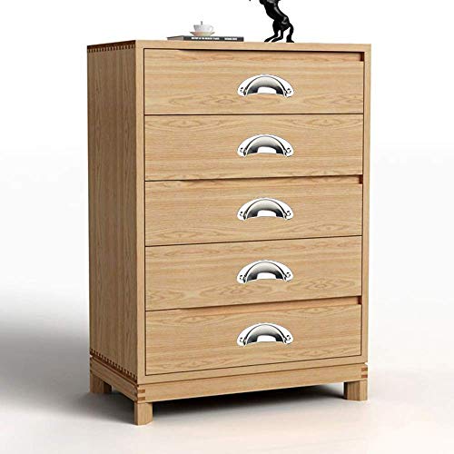 Tiradores de cajón vintage para armarios, 20 piezas de metal con forma de concha para muebles, cajones, tiradores con tornillos plata