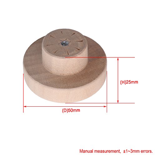 Tiradores redondos de madera, sin terminar, ideal para cajones, muebles, 10 unidades, 50 mm x 25 mm
