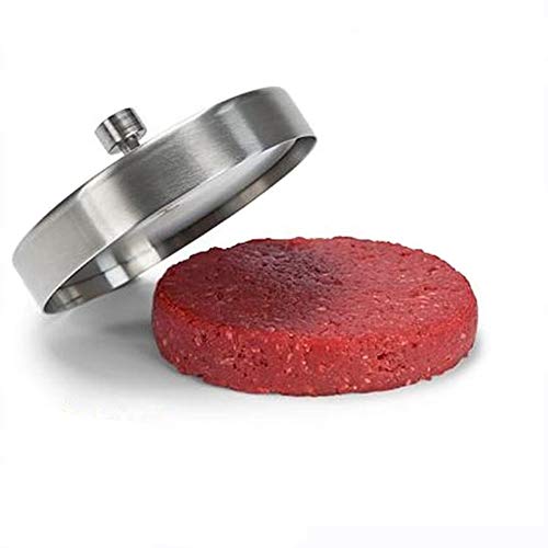 Tiswell hamburguesa prensa Hamburger Patty Maker, antiadherente molde de acero, inoxidable, ideal para barbacoa, acero inoxidable, suelto