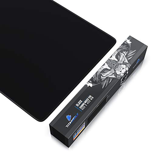 Titanwolf - Alfombrilla para ratón extralarga – mouse pad - 900 x 400 x 3 mm - XXL - manejo del ratón con precisión - parte inferior de goma para una sujeción estable - lavable - apta para lavadoras