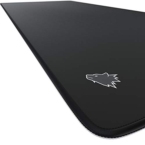TITANWOLF - XXL Alfombrilla para ratón 900 x 400 mm - Speed Gaming Mousepad - Mouse Pad para Ordenador - Base para Mesa Grandes Dimensiones - Diseño Wolf Symbol