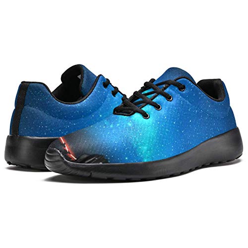 TIZORAX Zapatillas de correr para mujer y niña tirando de una bombilla, de malla transpirable, senderismo, tenis, color Multicolor, talla 39 EU