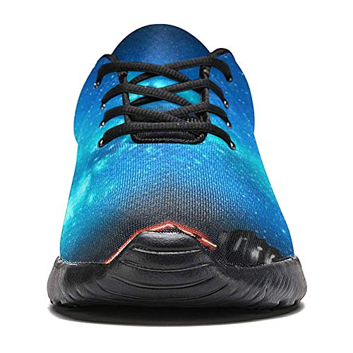 TIZORAX Zapatillas de correr para mujer y niña tirando de una bombilla, de malla transpirable, senderismo, tenis, color Multicolor, talla 39 EU