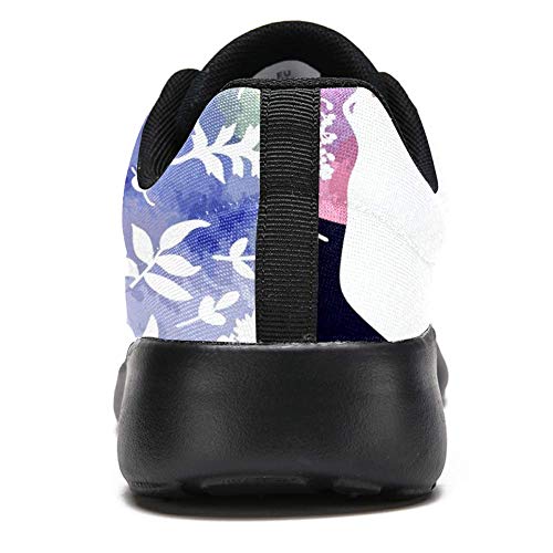 TIZORAX Zapatillas de running para mujer, diseño de hadas, zorros, conejos y osos, de malla, transpirable, senderismo, tenis, color Multicolor, talla 36.5 EU