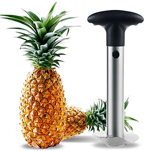 TKSTAR Cortador de piña, Acero Inoxidable Fácil de piña Peeler de Cutter Hand-Held Fruta piña Peeler Cutter Slicer Exfoliante Máquina Novedad Appliance Tool para Cocina Ju de PC010