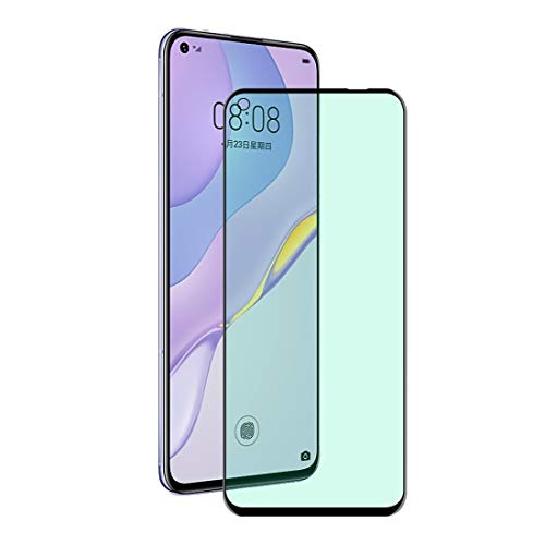 TKTK Accesorios Móvil Protección for los Ojos for Huawei Nova 7/30 Honor Sombrero-Prince 0.26mm Pantalla 9H 6D Curvado Completo Verde Film Protector de Cristal Templado