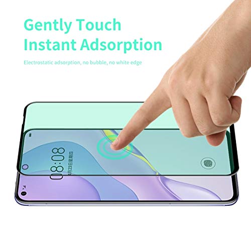 TKTK Accesorios Móvil Protección for los Ojos for Huawei Nova 7/30 Honor Sombrero-Prince 0.26mm Pantalla 9H 6D Curvado Completo Verde Film Protector de Cristal Templado