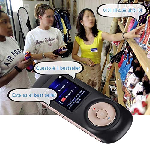 TLMYDD Traducción de Voz inalámbrica, Soporte for 68 Idiomas, Mini portátil portátil, Dispositivo bidireccional, Multi-Idioma, interacción instantánea en Tiempo Real, Plata Traductor