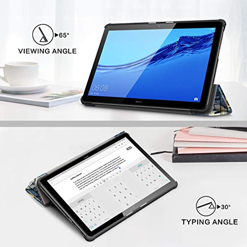 Tmore Funda Compatible con Huawei MediaPad T5 10,Ultra Delgado Carcasa con Soporte Función para Huawei MediaPad T5 10 10,1 2018,Star