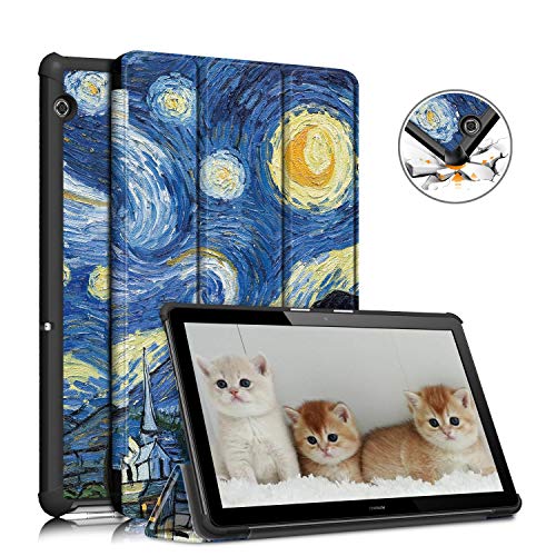 Tmore Funda Compatible con Huawei MediaPad T5 10,Ultra Delgado Carcasa con Soporte Función para Huawei MediaPad T5 10 10,1 2018,Star