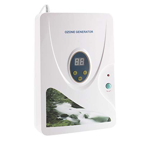 Tnfeeon Generador de ozono Purificador de Aire, portátil 600 MG/h Generador Temporizador de Rueda Purificadores de Aire Cocina Aceite Vegetal Carne Agua Purificar Aire Fresco