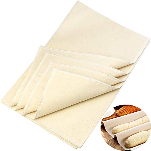 Toalla de pastelería, paño de fermentación profesional, para pan, panadería, estera de baguette, 100% lino natural sin tratar, para bandeja de horno (120 x 70)