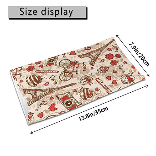 Toalla protectora de cara para niños con interior Poket Torre Eiffel con dulce postre impreso 3d Sunproof transpirable cuello bufanda para uso al aire libre o diario