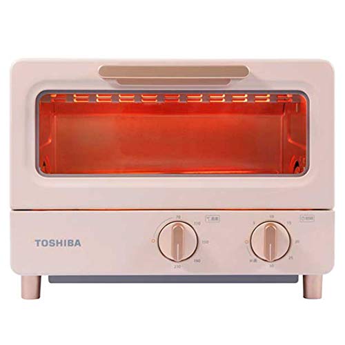 Toaster oven Mini Horno Tostador 8L Tubo de Cuarzo Calefacción 30 Minutos Temporizador 1000W 1 Metro Cable de alimentación Blanco/Rosa
