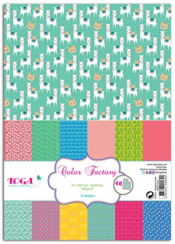 Toga - PPK001 Nacimiento, Papel, Lama et Cactus, 21 x 29,7 x 0,7 cm