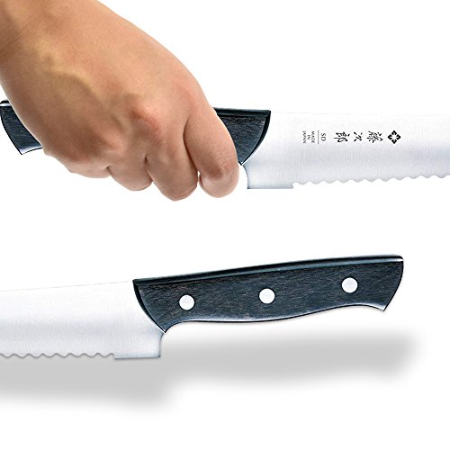 Tojiro Cuchillo Pan Japones 27cm - Cuchillos de Cocina Profesionales - Acero Molibdeno Vanadio