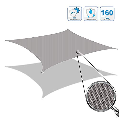 Toldo Rectangular Vela 3x6m , Sombrilla Patio Jardín Terraza, Protector Solar Impermeable con Cuerda