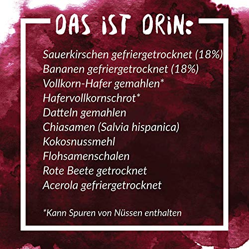 Tom & Cherry – Smoothie Bowl – Nutritivo desayuno con 100% ingredientes naturales & sin aditivos y refinado azúcar – larga satt con sólo 200 kcal – 400 g