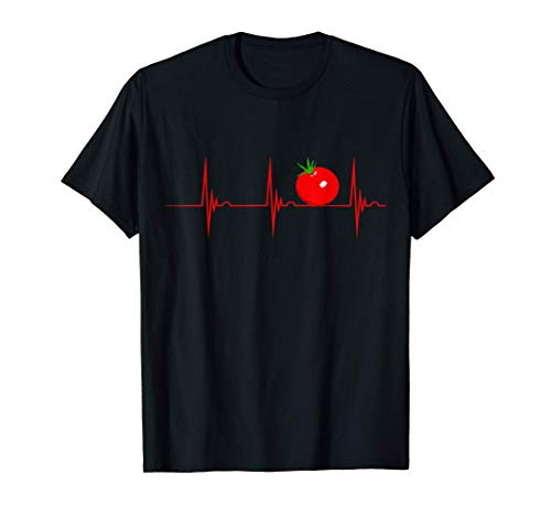 Tomate Latido Del Corazón Pulso Tomate Sopa Vegetal Camiseta