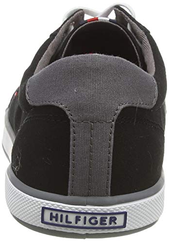 Tommy Hilfiger H2285arlow 1d, Zapatilla de Deporte Baja del Cuello para Hombre, Negro (Nero), 44 EU