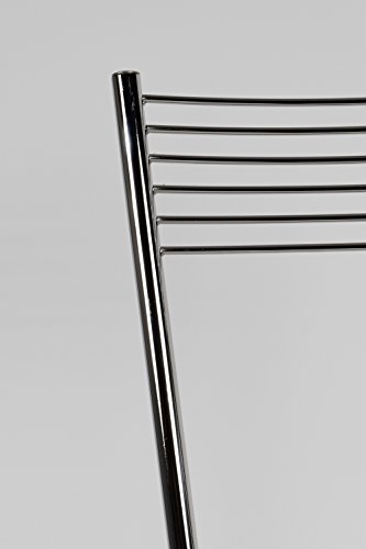 Tommychairs - Set 4 sillas Elegance para Cocina, Comedor, Bar y Restaurante, Estructura en Acero Cromado y Asiento tapizado en Polipiel Color Blanco