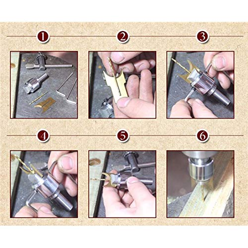 TOOGOO 24 Piezas Cuchillo De Bola De Metal Herramientas Para CarpinteríA Taladro De Cuentas De Madera Moldeo De Cuentas Rotativas 6-25Mm