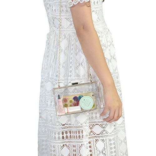 TOOGOO Clutch Caja De Acrílico Claro Lindo De Las Mujeres Bolsa De Cuerpo Cruzado Bolsa De Noche