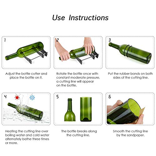TOOGOO Cortador de Botellas de Vidrio Creativo Herramienta Profesional para Corte de Botellas Cortador de Botellas de Vidrio Diy Herramientas de Corte MáQuina Vino Cerveza