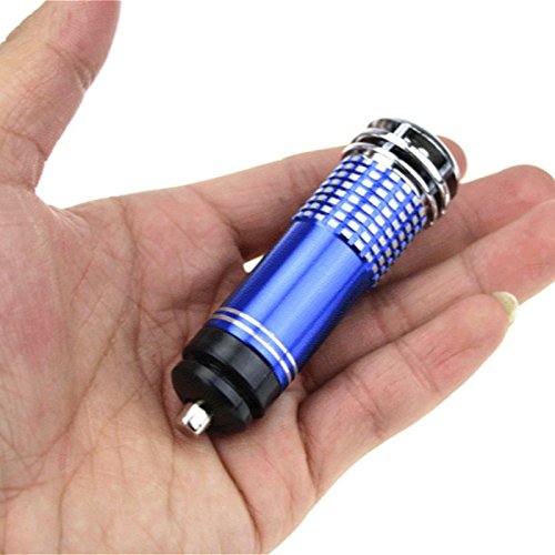 TOOGOO Universal Auto Car Fresh Mini Purificador de aire 12V Purificador ionico Oxigeno Bar Ozon Ionizer Cleaner (Azul)