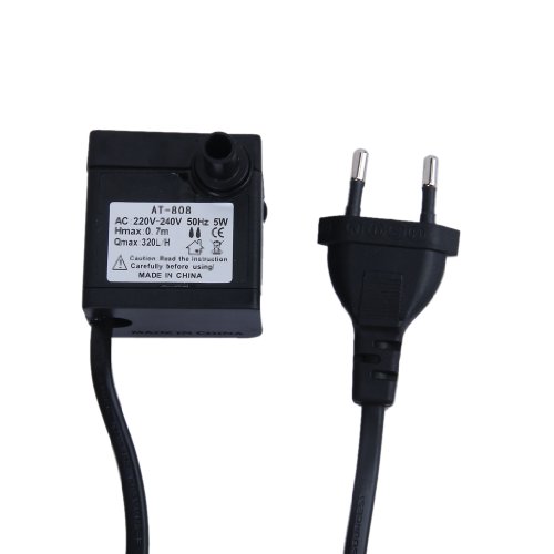 TOOGOO(R) Ac 220-240v 5w La Bomba De Agua Sumergible Del Acuario Fuente En El Estanque De La Bomba Eu enchufe