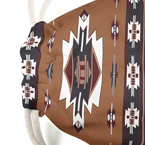 Toomjie 5 piezas Mandala celosía arte de lona, bolsas de regalo reutilizables para Navidad, pequeñas artesanías, monedero con doble cordón blanco 12 x 18 cm